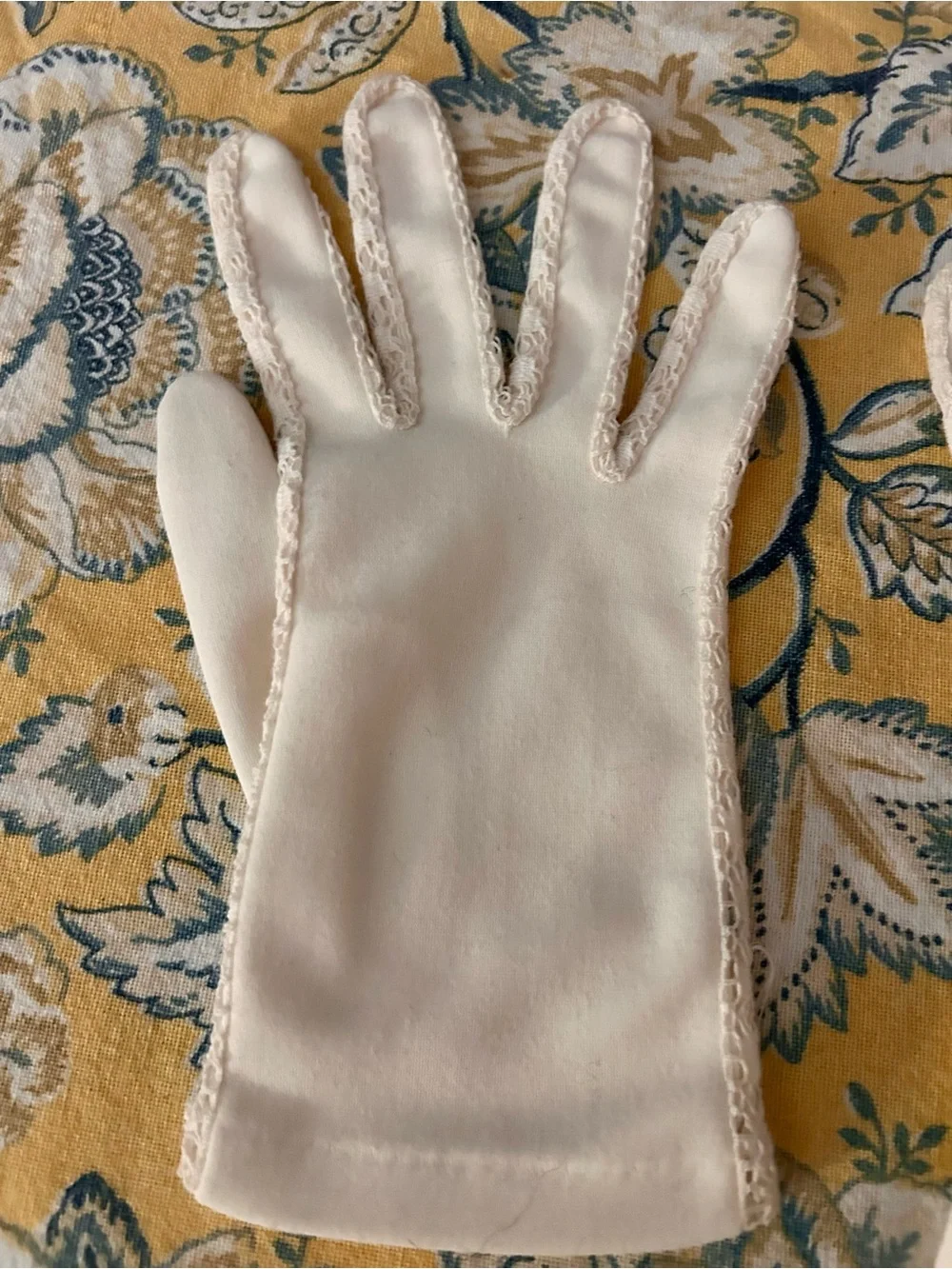 Antique Lace Trimmed Women’s Soirée Gloves